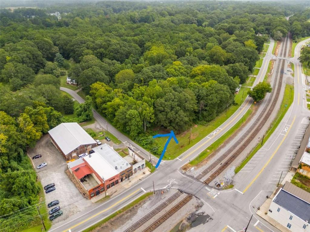 18 East Johnson Street Temple, GA 30179 - Photo 8 of 11 an aerial view of a house with a yard and lake view