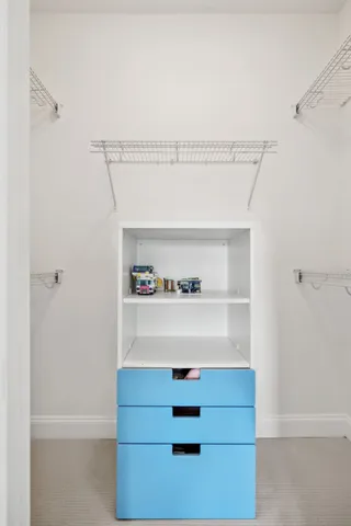 a close view of closet