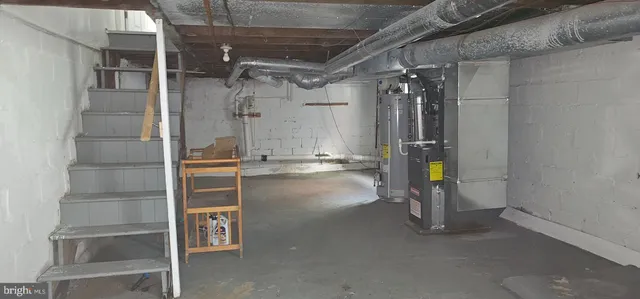 a view of storage and utility room