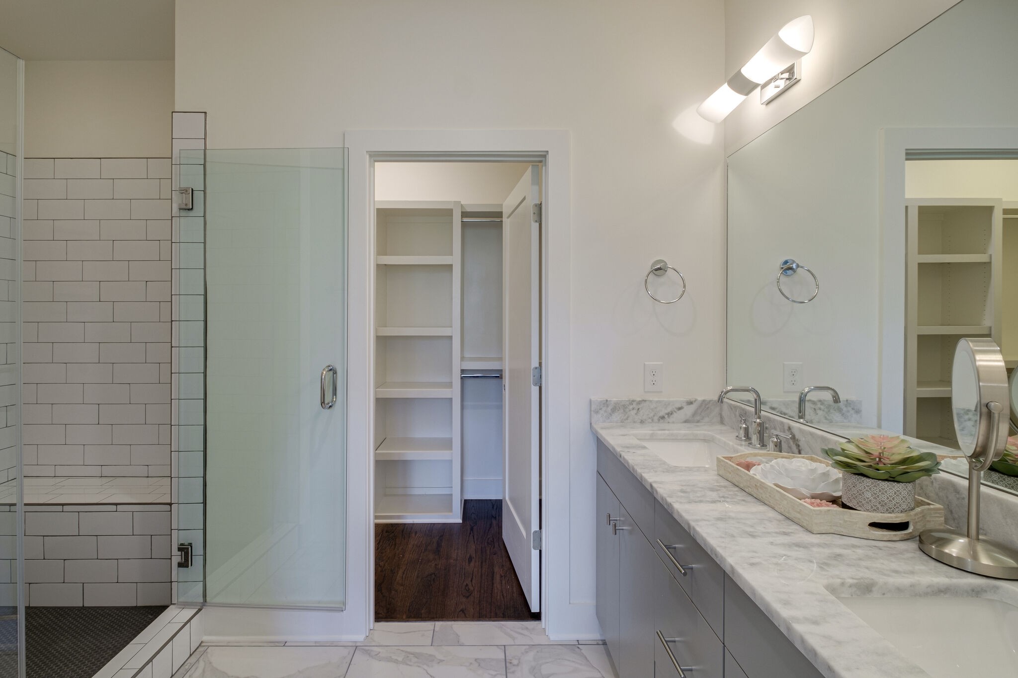 3746 Central Pike, Unit 13 Hermitage, TN 37076 - Photo 16 of 32 a bathroom with a granite countertop sink and a mirror