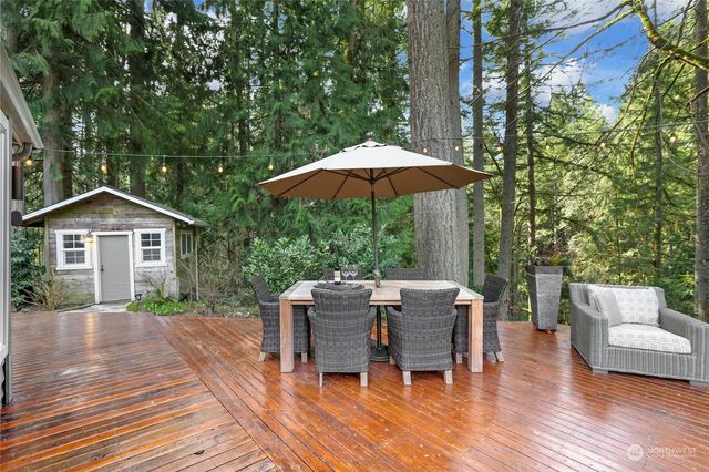 a view of a patio on the roof deck