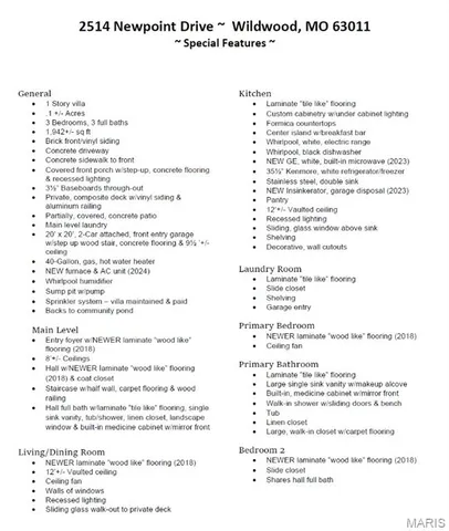 $399,900 | 2514 New Point Drive, Wildwood, MO 63011