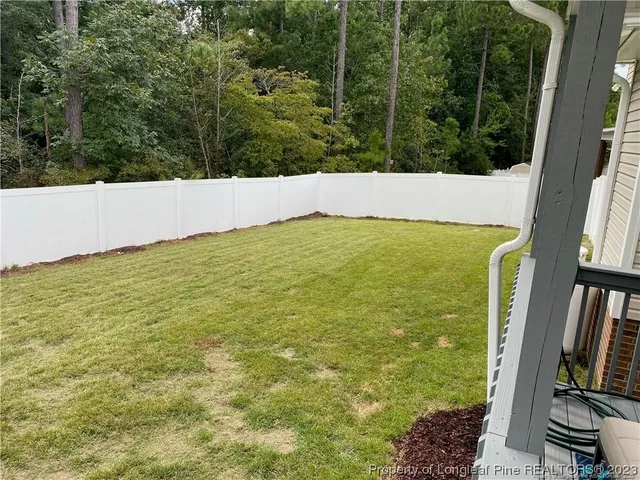 a view of an outdoor space and deck
