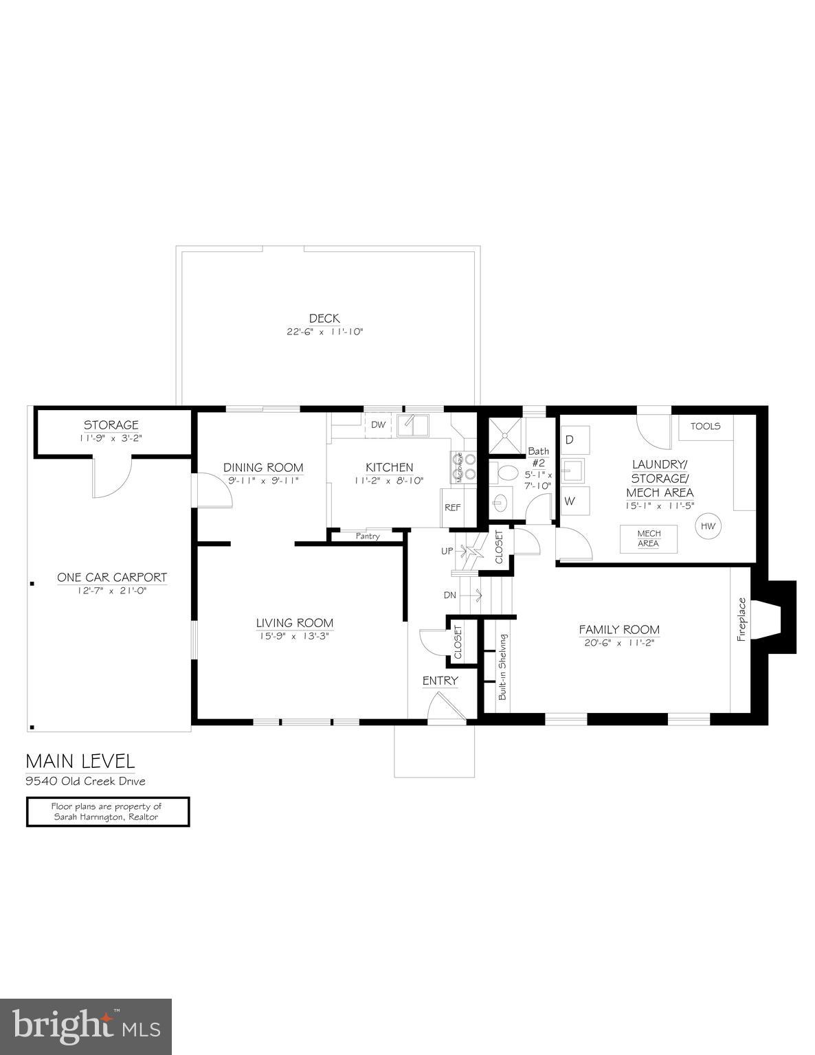 9540 Old Creek Drive Fairfax, VA 22032 - Photo 35 of 36 Main level floorplan