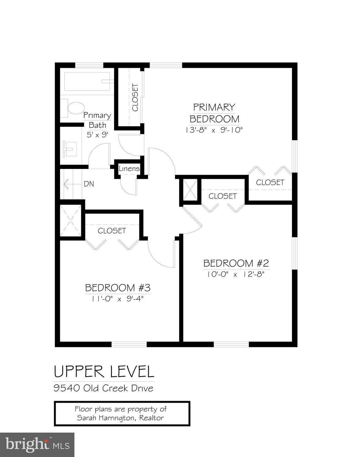 9540 Old Creek Drive Fairfax, VA 22032 - Photo 36 of 36 Upper level floorplan