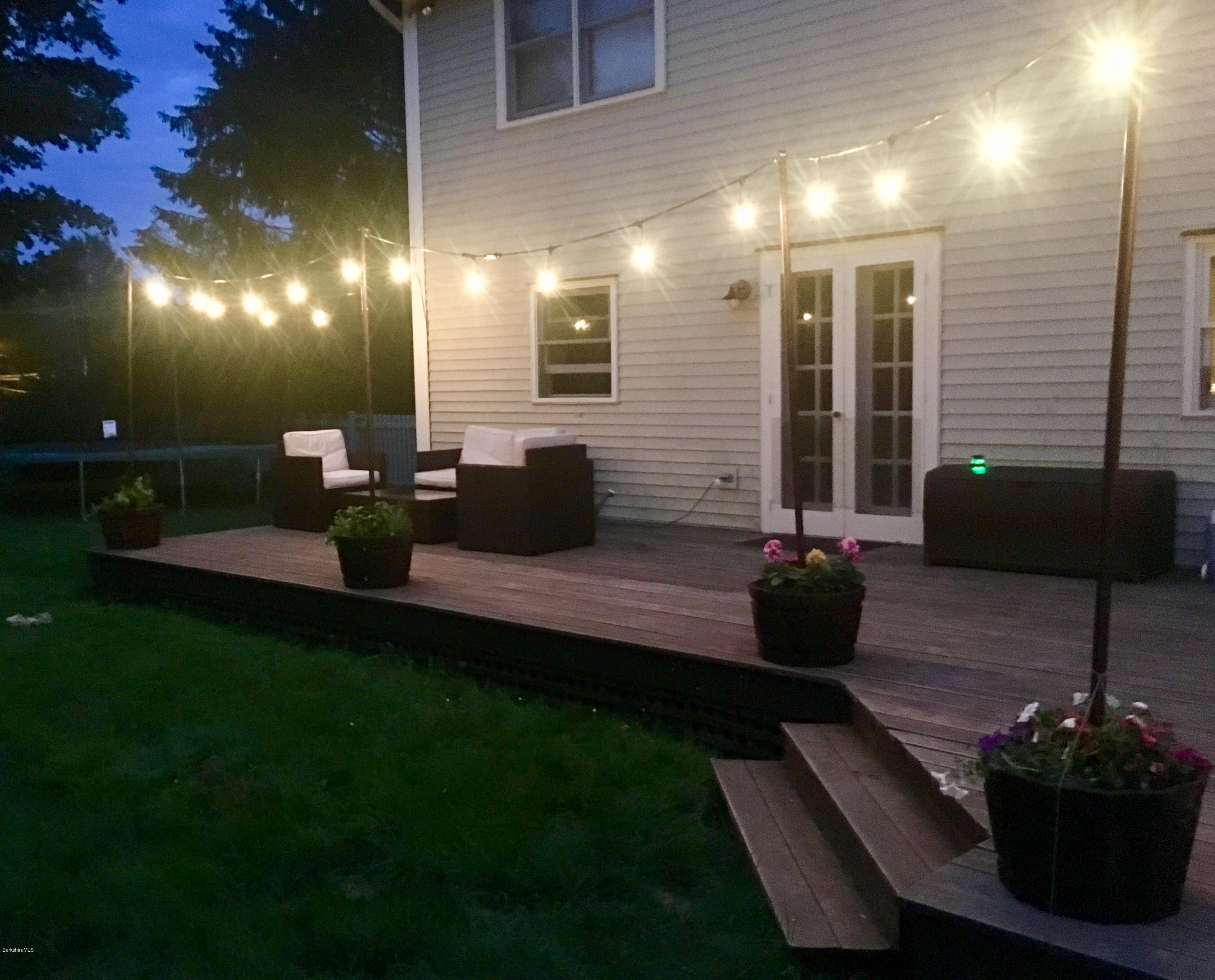 151 New Lenox Road Lenox, MA 01240 - Photo 14 of 56 deck at dusk