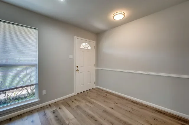 an empty room with a window