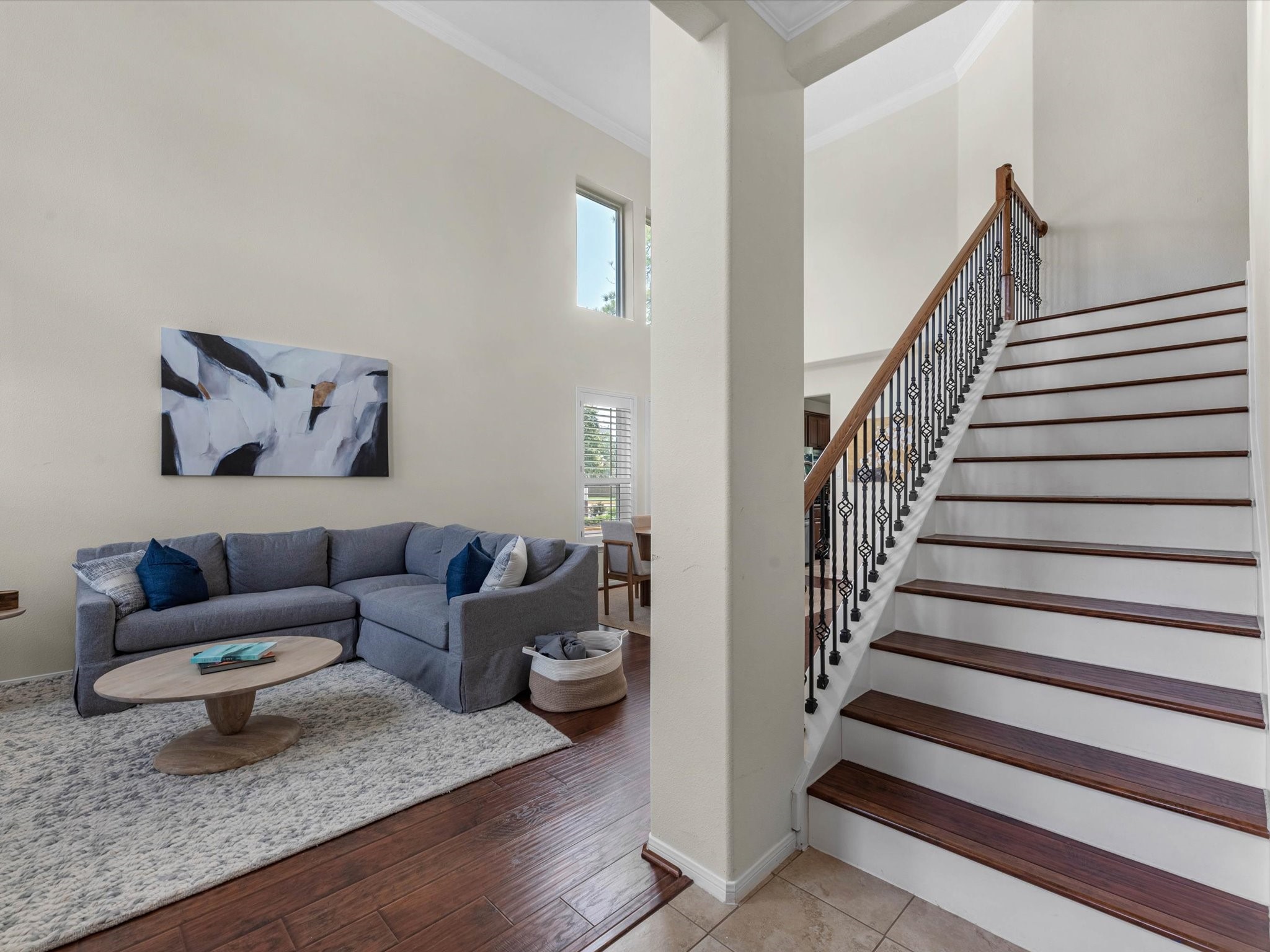 14003 Stardust Lane Houston, TX 77041 - Photo 5 of 30 a living room with furniture and wooden floor