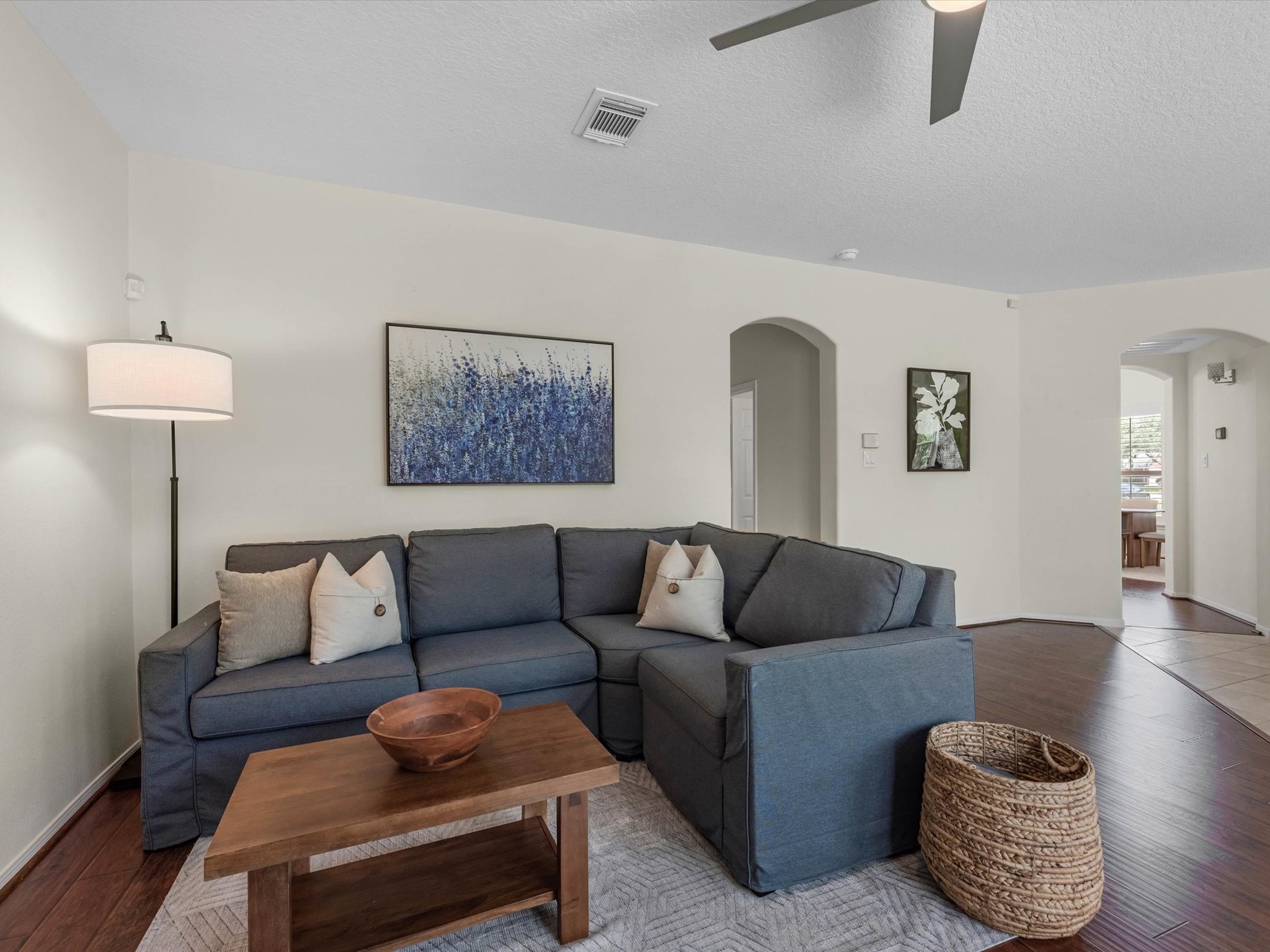 14003 Stardust Lane Houston, TX 77041 - Photo 9 of 30 a living room with furniture and a wooden floor