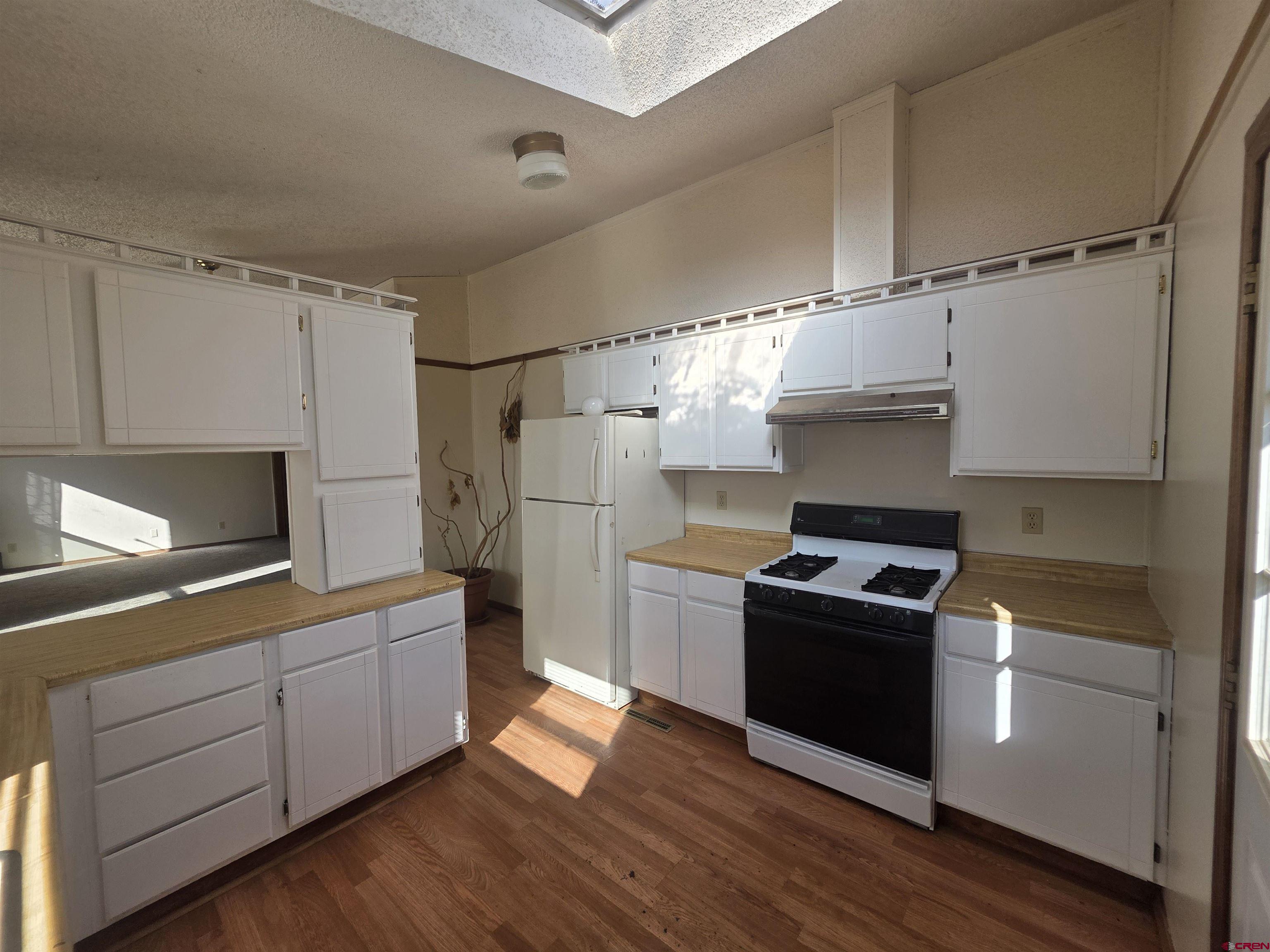 232D Arapahoe Road South Fork, CO 81154 - Photo 4 of 23 a kitchen with cabinets wooden floor and stainless steel appliances