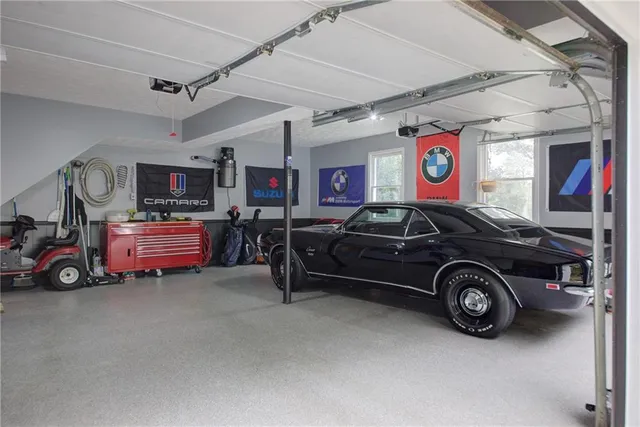 aerial view of a house with pool side view