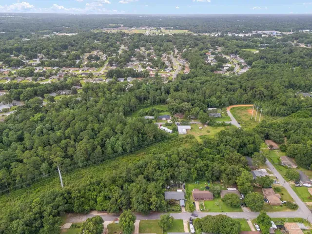an aerial view of multiple house