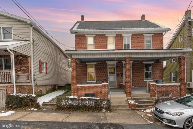 a front view of a house