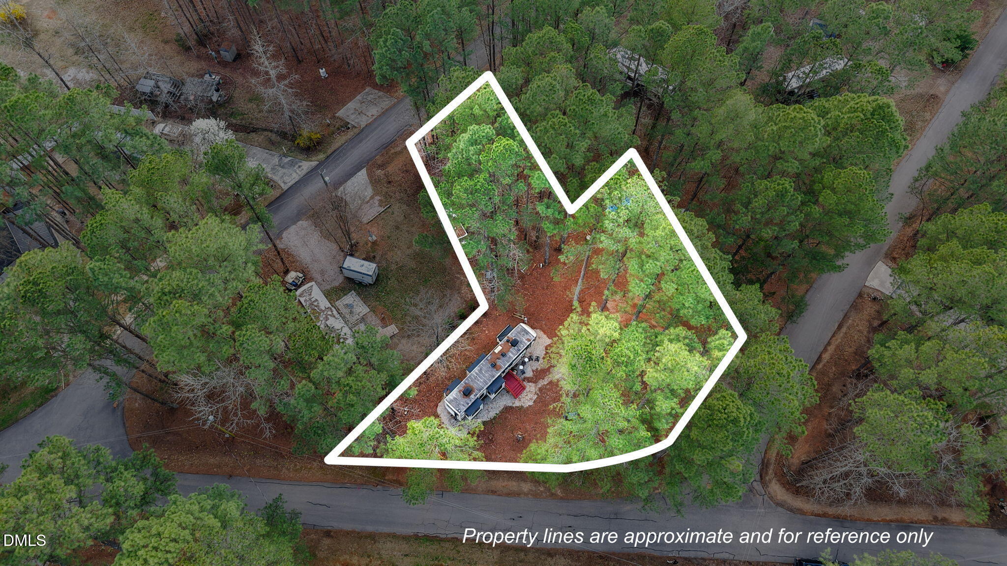 115 Mahto Drive Spring Hope, NC 27882 - Photo 12 of 19 an aerial view of a house with a garden and swimming pool