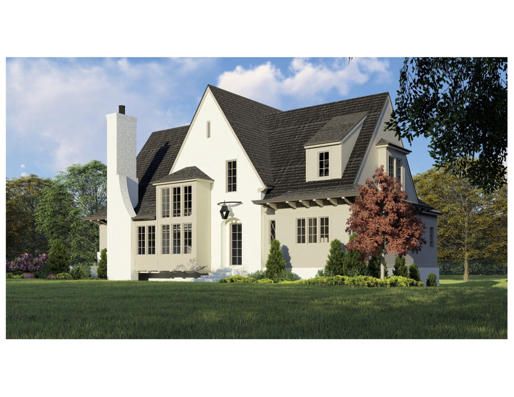 a black and white photo of a house