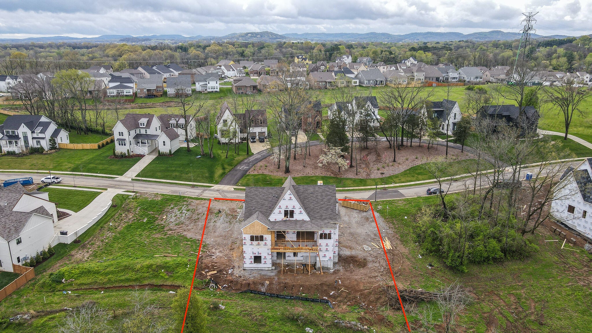 3031 Natures Landing Drive Franklin, TN 37064 - Photo 33 of 45 an aerial view of a house with a lake view
