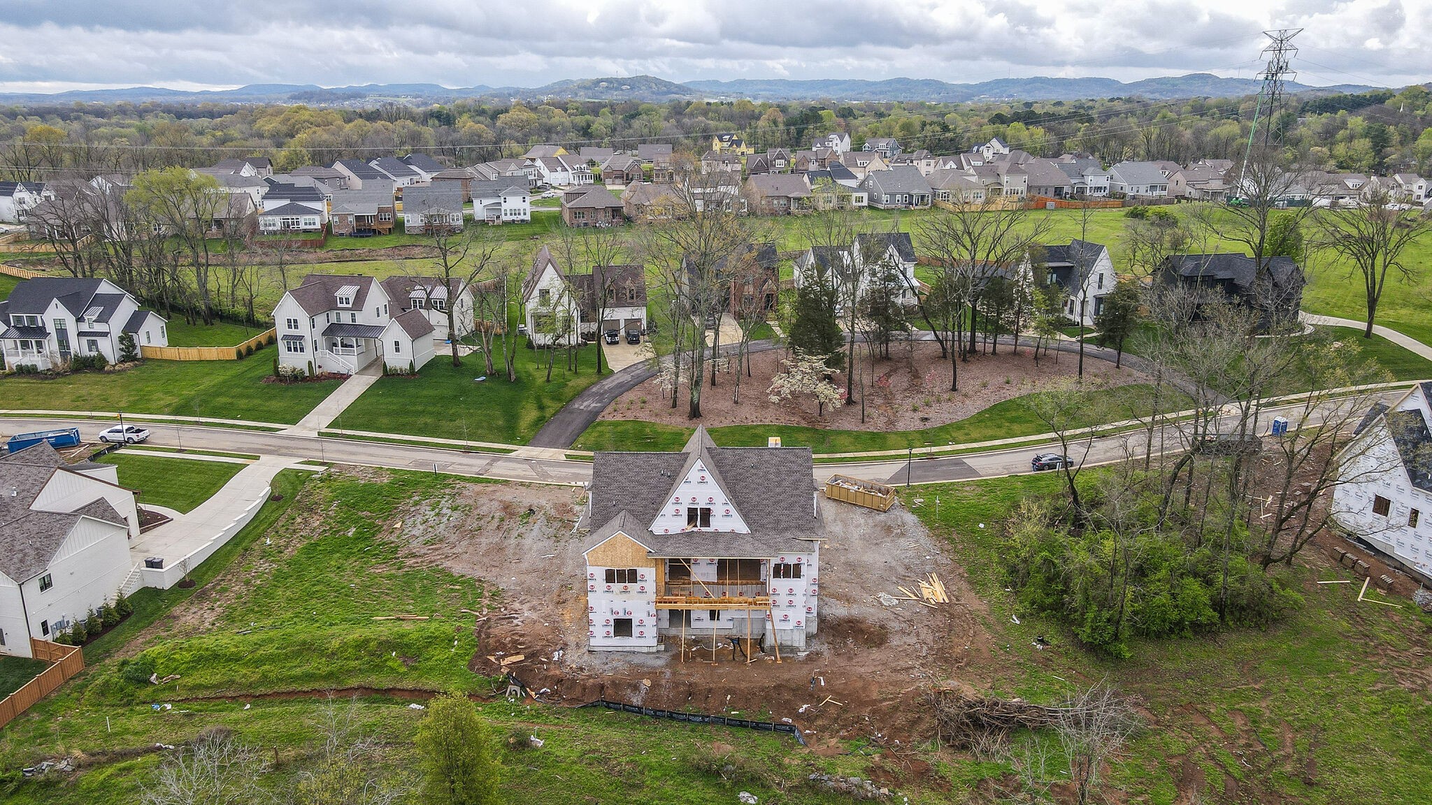 3031 Natures Landing Drive Franklin, TN 37064 - Photo 38 of 45 an aerial view of a house with a lake view