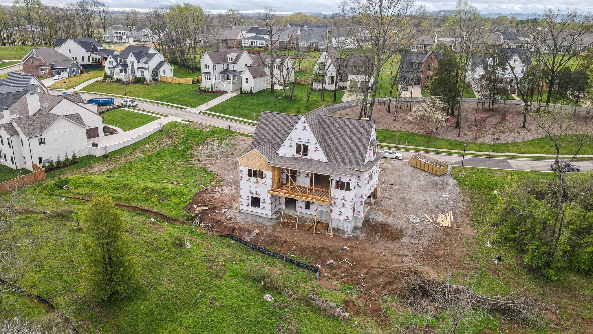 3031 Natures Landing Drive Franklin, TN 37064 - Photo 40 of 45 an aerial view of a house with a garden