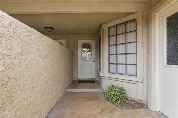 a view of front door of house