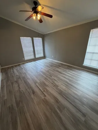 a view of small space with racks on the wall