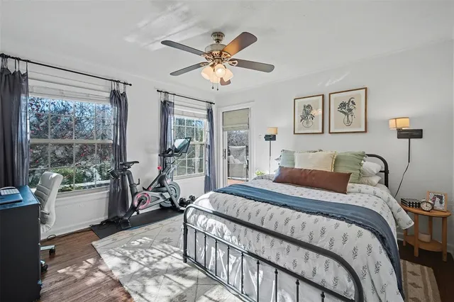 an aerial view of a city