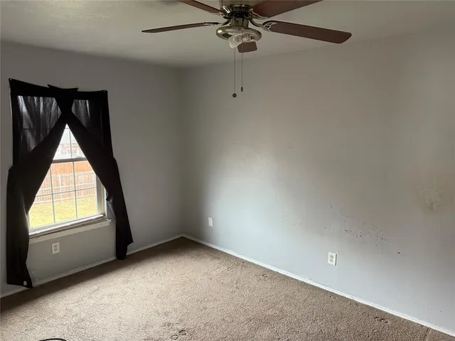 an empty room with a window