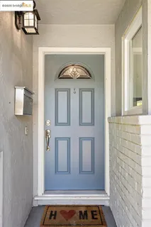 a view of front door of house