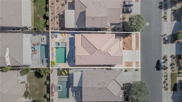 an aerial view of multiple house