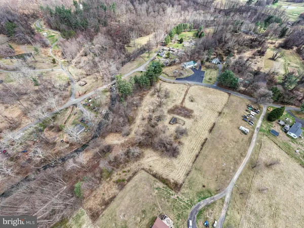 a view of a yard with a tree