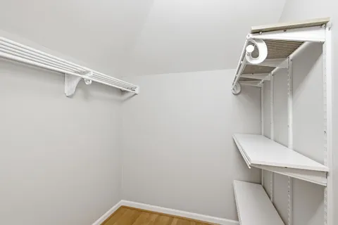 a view of small space with racks on the wall