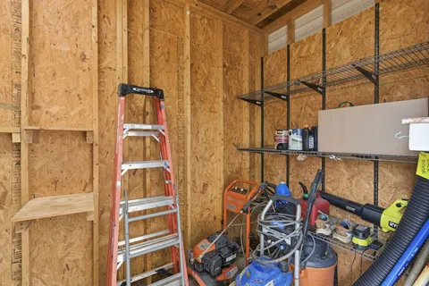 a view of storage and utility room