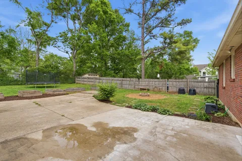 a view of backyard with green space