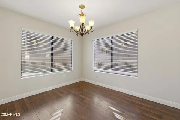 a view of a livingroom with a chandelier