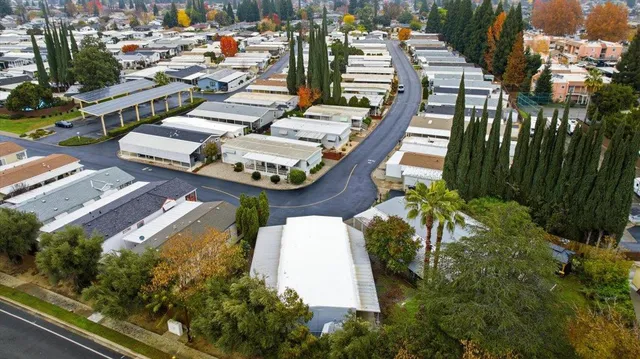 an aerial view of a city