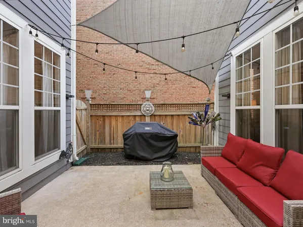 a outdoor space with a couch