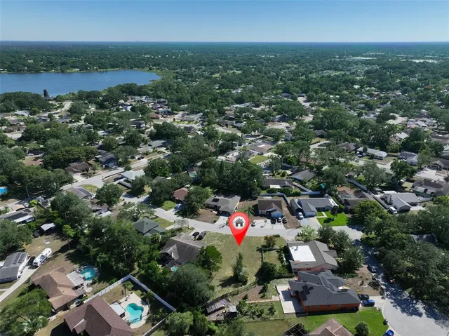 an aerial view of multiple house