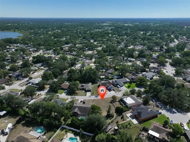 an aerial view of multiple house