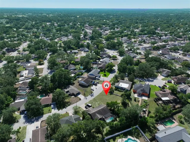 an aerial view of multiple house