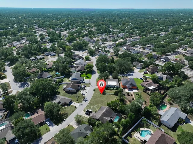 an aerial view of multiple house