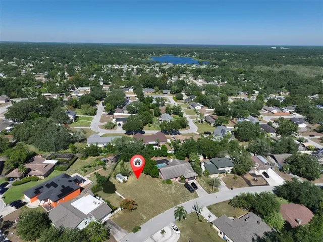 an aerial view of a city with lots of residential buildings