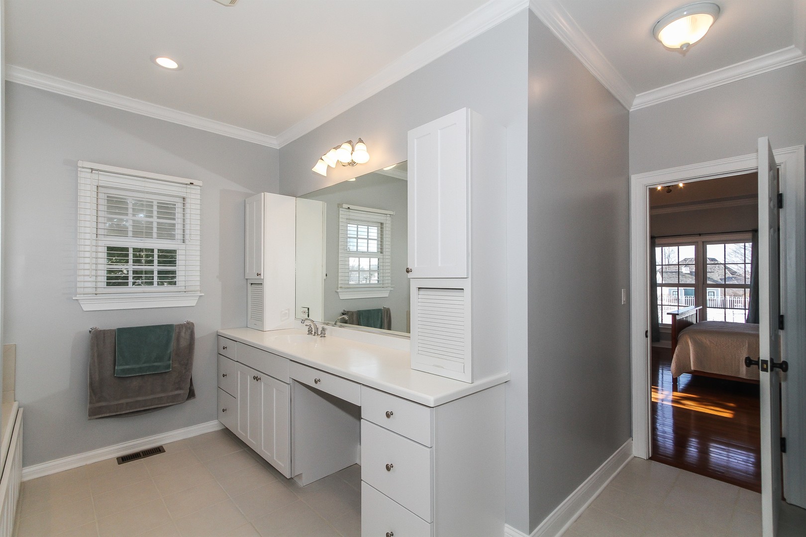 8762 Country Shire Lane Spring Grove, IL 60081 - Photo 23 of 39 a bathroom with a sink and a mirror
