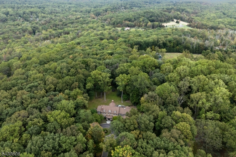 5 Burnett Road Mendham, NJ 07945 - Photo 49 of 50 an aerial view of residential house with outdoor space and trees all around