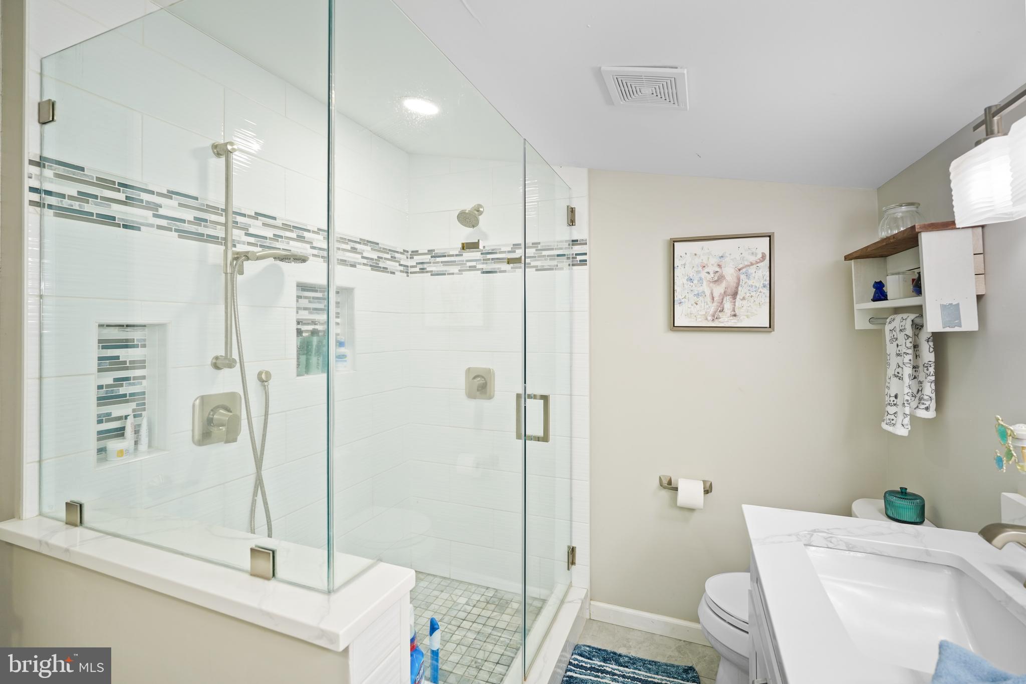 10012 Ellis Road Manassas, VA 20111 - Photo 35 of 54 a bathroom with a shower a toilet and a sink