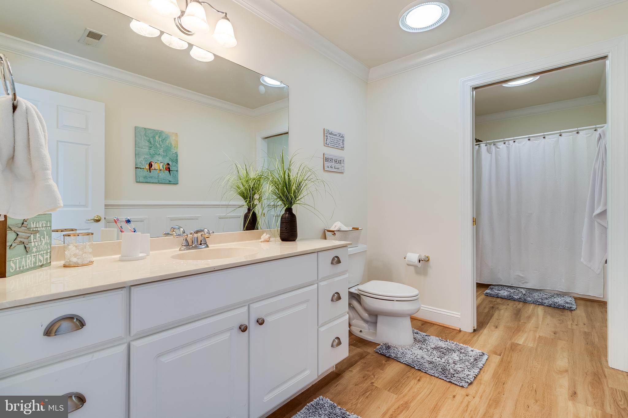 11375 Ethan Court Swan Point, MD 20645 - Photo 42 of 55 a bathroom with a sink vanity granite and toilet