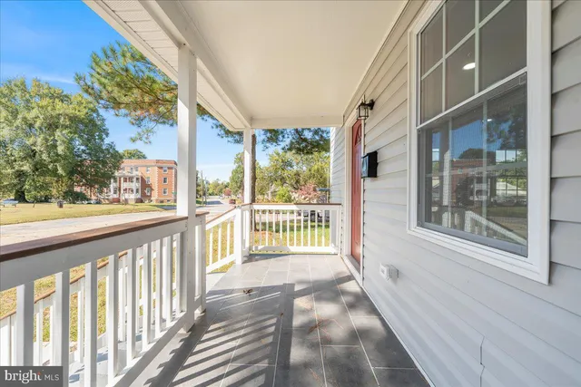 a view of a city from a balcony