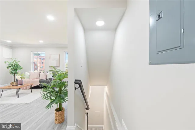 a view of livingroom with furniture and wooden floor