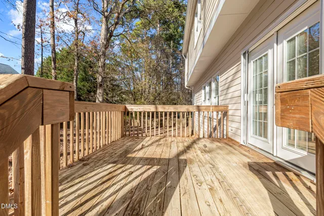 a balcony with a couch