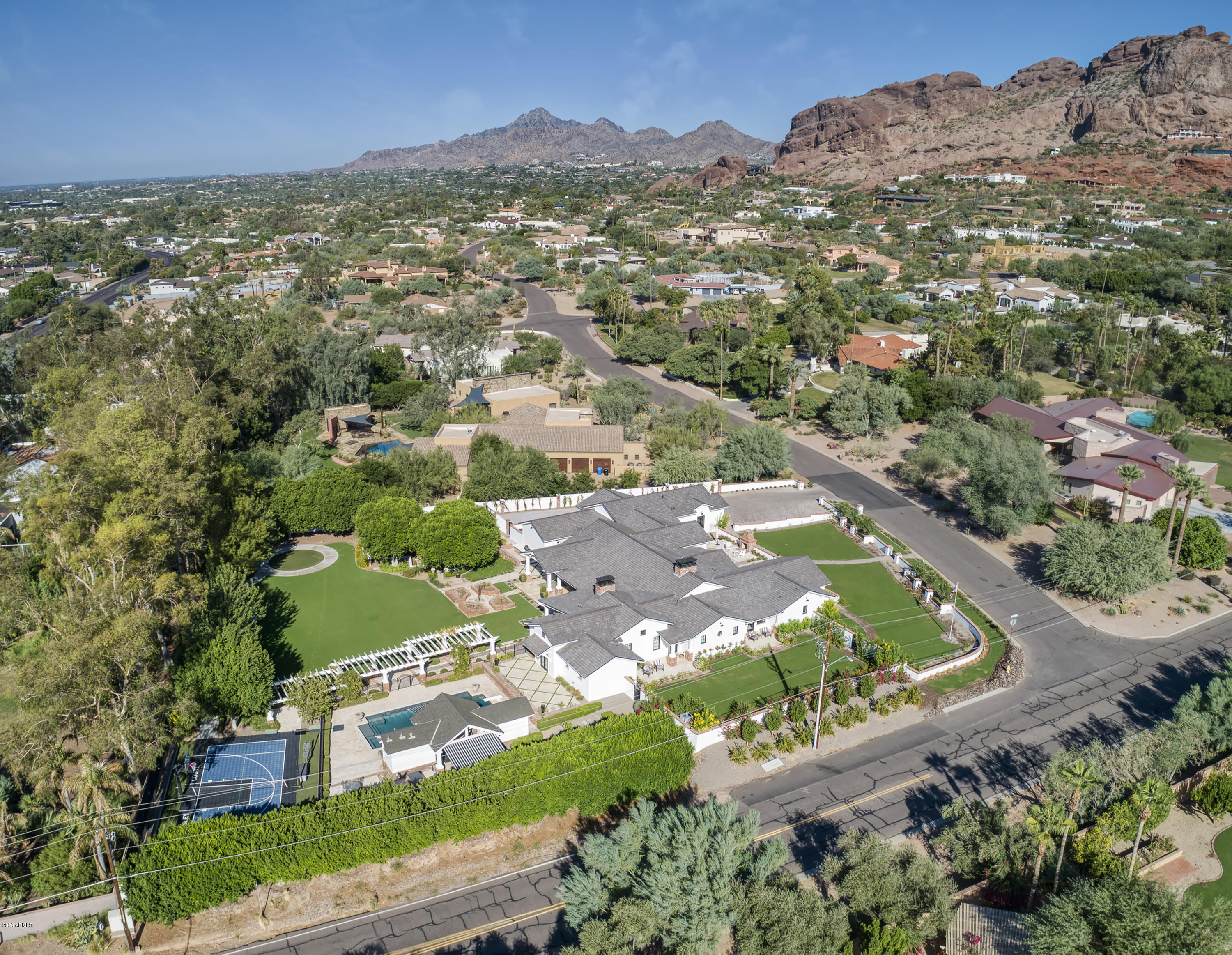 4971 East Palomino Road Phoenix, AZ 85018 - Photo 80 of 82 Aerial Side Lot View