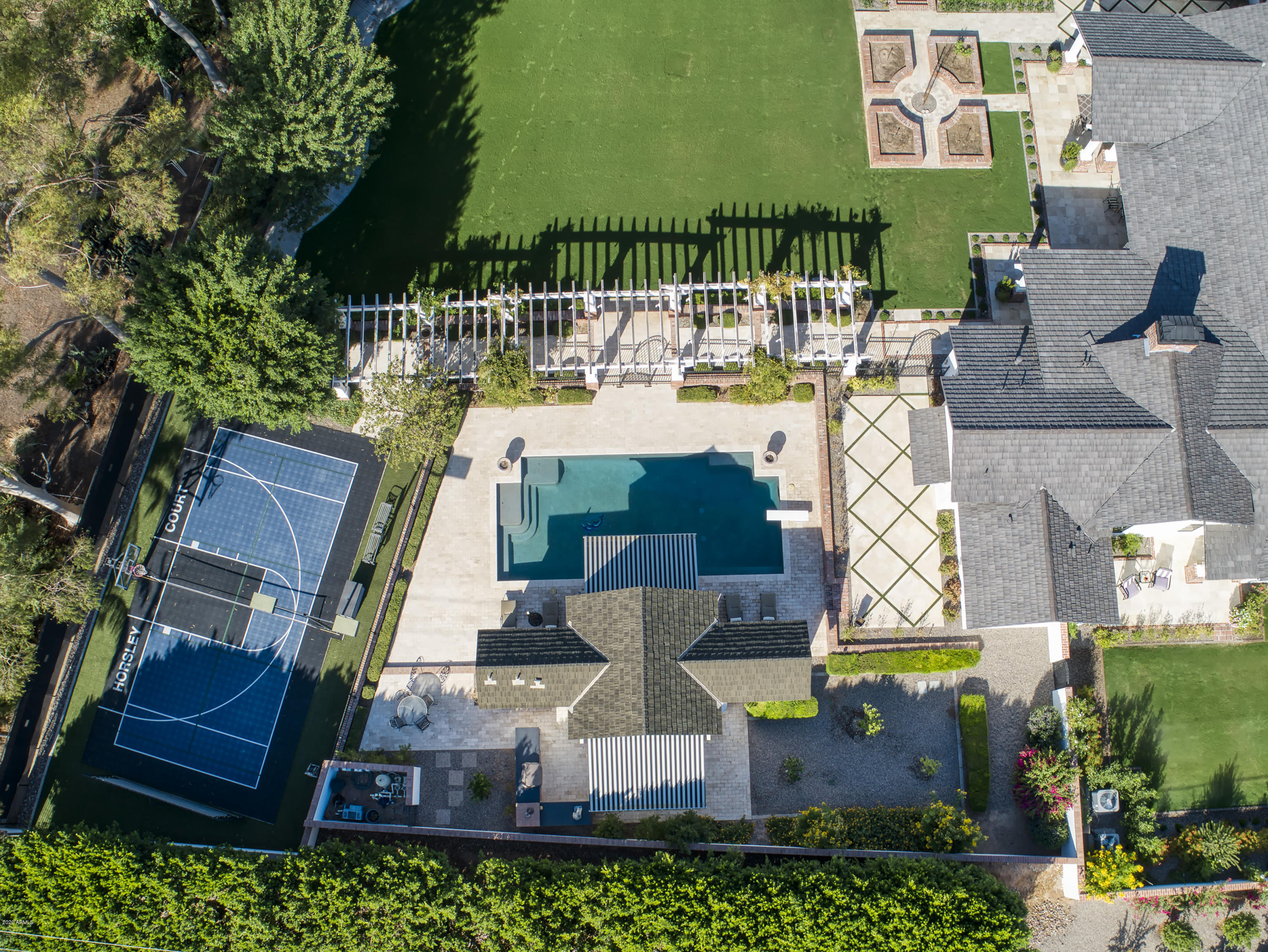4971 East Palomino Road Phoenix, AZ 85018 - Photo 82 of 82 Aerial Pool ~ Sport Court