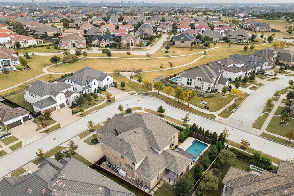 7121 Calypso Lane Frisco, TX 75036 - Photo 40 of 40 an aerial view of residential houses with outdoor space